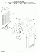 AIR FLOW PARTS Diagram and Parts List for  KitchenAid Refrigerator