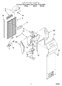 AIR FLOW Diagram and Parts List for  Whirlpool Refrigerator