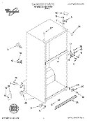 CABINET Diagram and Parts List for  Whirlpool Refrigerator