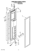 FREEZER DOOR PARTS Diagram and Parts List for  KitchenAid Refrigerator