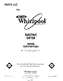 SECTION Diagram and Parts List for  Whirlpool Dryer