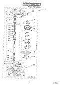 GEARCASE Diagram and Parts List for  Whirlpool Washer