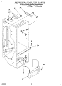 REFRIGERATOR LINER Diagram and Parts List for  Whirlpool Refrigerator