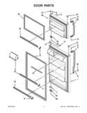 DOOR PARTS Diagram and Parts List for  Whirlpool Refrigerator