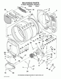 BULKHEAD PARTS Diagram and Parts List for  Whirlpool Dryer