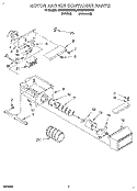 MOTOR AND ICE CONTAINER Diagram and Parts List for  Whirlpool Refrigerator