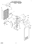 AIR FLOW Diagram and Parts List for  Whirlpool Refrigerator