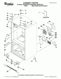CABINET PARTS Diagram and Parts List for  Whirlpool Refrigerator
