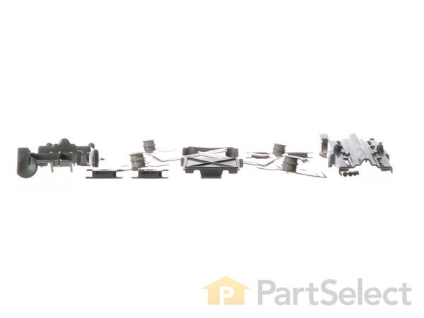 10064063-1-S-Whirlpool-W10712394-Dishwasher Dish Rack Adjuster Kit - Left and Right Side 360 view